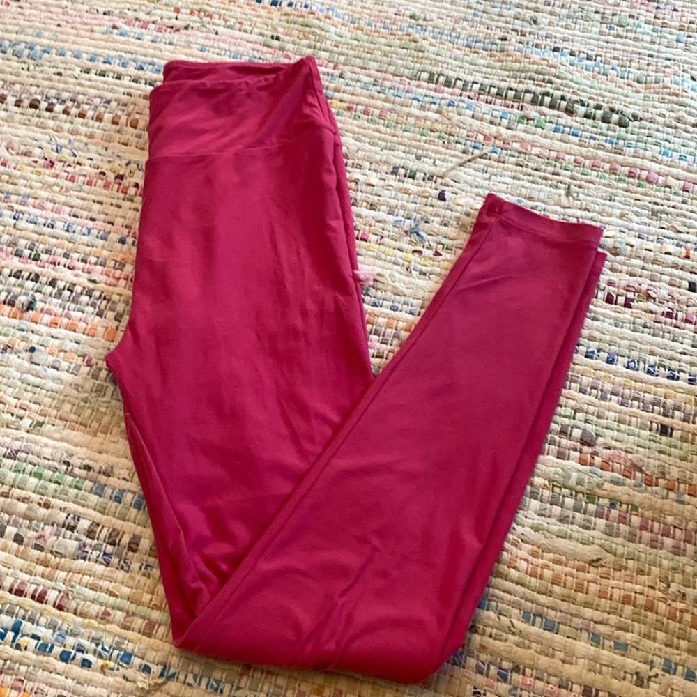 LulaRoe one size pink leggings